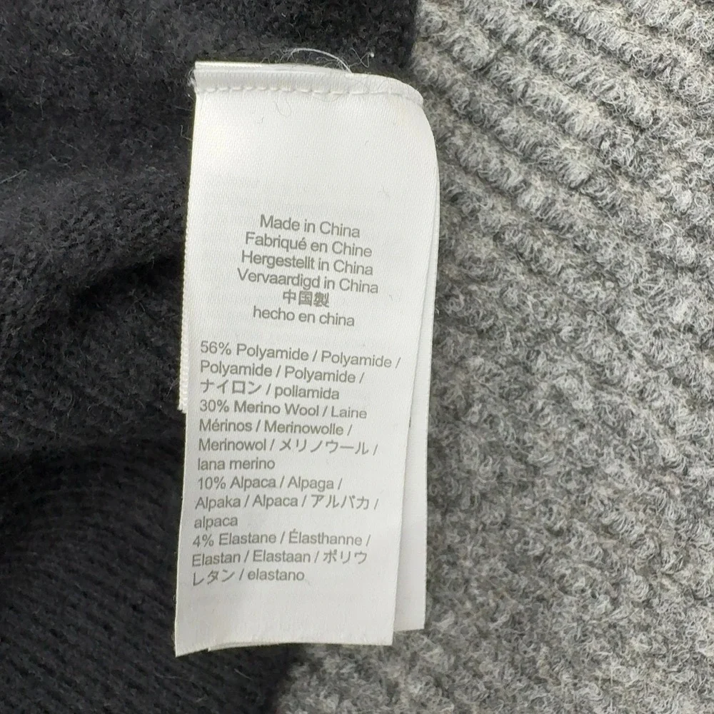 J Crew Sweater Mens S Black Merino Alpaca Blend Mock Neck Raglan Minimalist Cozy